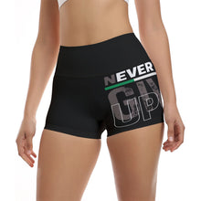 Load image into Gallery viewer, Never Give Up Women's Fitness & Yoga Shorts