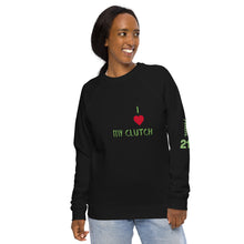 Load image into Gallery viewer, CLUTCH Unisex Organic Raglan Sweatshirt