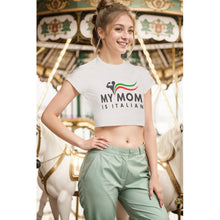 Load image into Gallery viewer, My mom is Italian  Women&#39;s Raglan Cropped T-shirt
