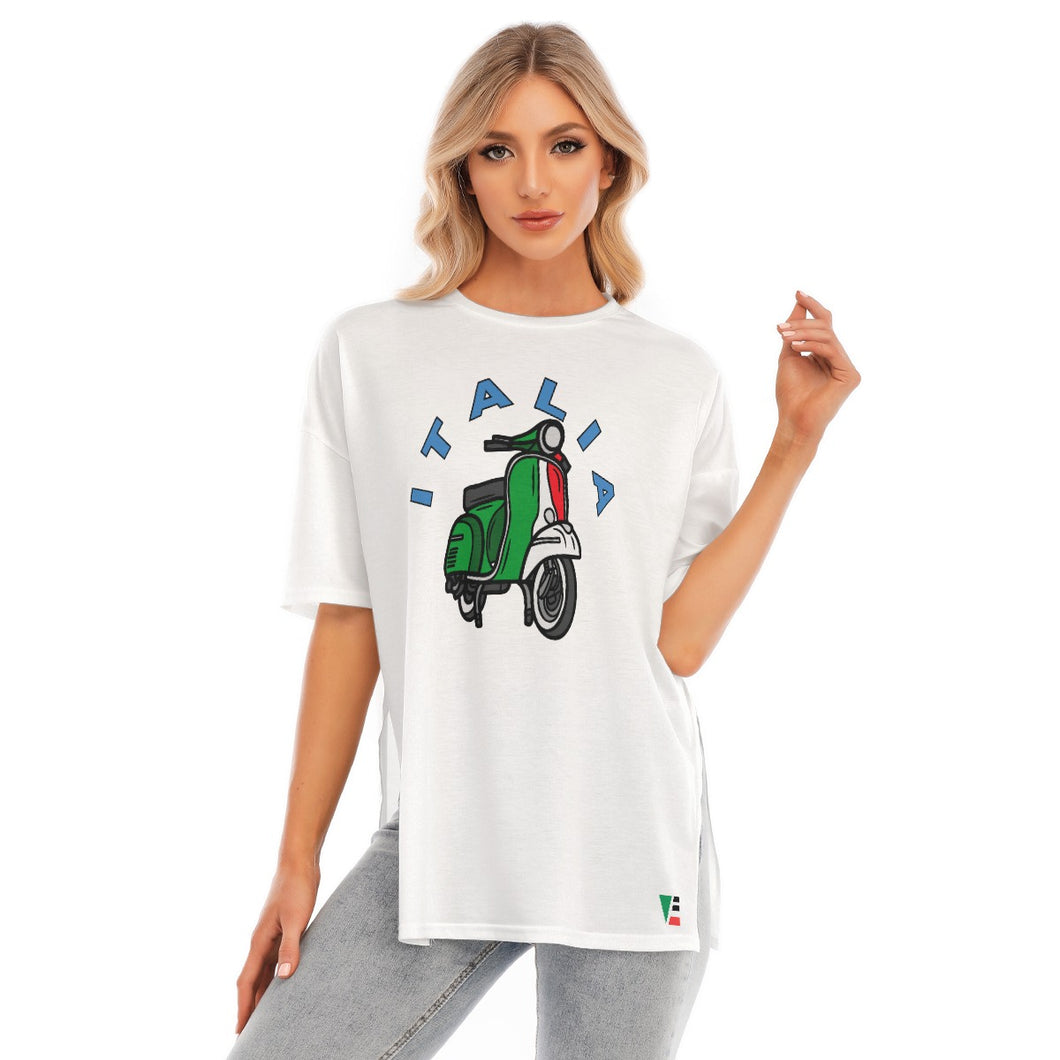 Vespa Women's Short Sleeves T-shirt With Hem Split