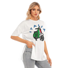 Načíst obrázek do prohlížeče Galerie, Vespa Women&#39;s Short Sleeves T-shirt With Hem Split
