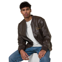 Load image into Gallery viewer, Leather Bomber Jacket loveurfreedom

