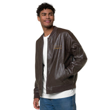 Load image into Gallery viewer, Leather Bomber Jacket loveurfreedom
