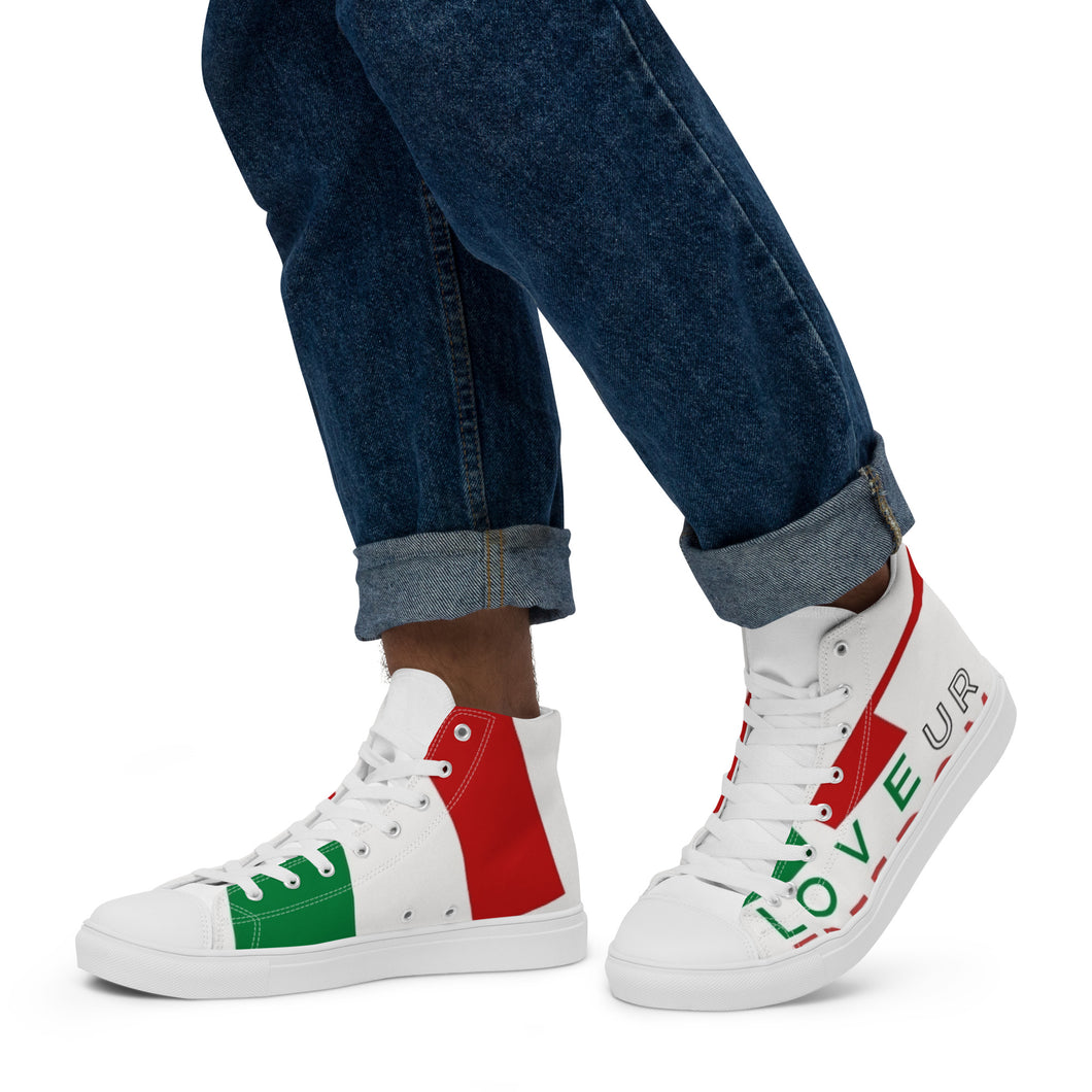 Men’s high top canvas shoes loveurfreedom