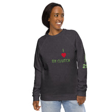Load image into Gallery viewer, CLUTCH Unisex Organic Raglan Sweatshirt
